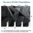 thumbnail image 3 of Peel and Stick Wallpaper Black Rock Texture Watercolor Modern Abstract Angular Shapes Modern Art Wall Mural Decor Self Adhesive and Removable 69in x 98in, 3 of 8