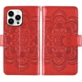 thumbnail image 6 of Phone Case for iPhone 14 Pro Max 6.7 inch Wallet Cover with Tempered Glass Screen Protector and Flip Credit Card Holder Cell iPhone14promax 5G i Phone14Max Plus iPhone14 ProMax Women Men Red, 6 of 15