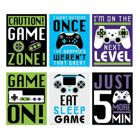 Gamer Poster Set - 6 Pieces