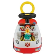 Kiddieland Disney Mickey Mouse Fire Truck Activity Interactive Ride On Car, Red