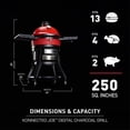 thumbnail image 6 of Kamado Joe 18 in. Konnected Charcoal Grill and Smoker Black/Red, 6 of 8