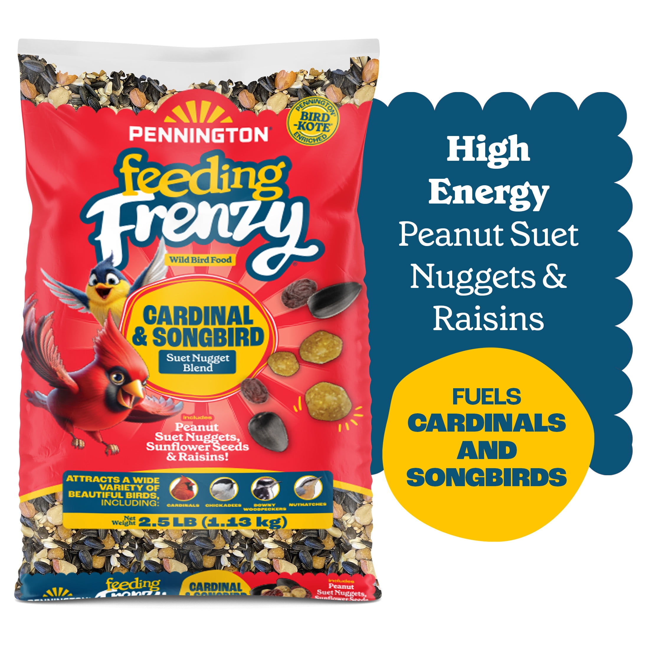 Pennington Feeding Frenzy Cardinal and Songbird, Wild Bird Food Blend, 2.5 lb