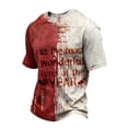 thumbnail image 2 of Delconic Men's Lightweight Quick Dry Mesh Crew Neck Short Sleeve Top with Halloween Themed Print for Casual and Sports Wear Red S, 2 of 6