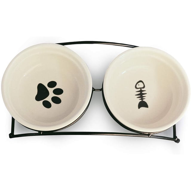 Healthy Material Promotes Hygiene, Perfect Size Bowls Accommodate Various Pets, Tilted Raised Stand Improves Posture