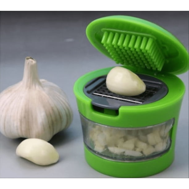 Trituradora de ajo portátil Prensa de ajo de acero inoxidable Abs Prensa de ajo multifunción Trituradora de ajo Cortador de ajo de alta calidad Fácil de usar Sólido utilizado en la cocina para c