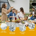 thumbnail image 3 of Picnic Table Cover Fitted with Bench Covers & Insulated Lunch Bag, Camping Essentials Waterproof Elastic Tablecloth, Fitted Tablecloths for 6 Ft Rectangle Tables and Seats for Outdoor, 72x30 In 4Pcs, 3 of 10