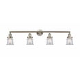 thumbnail image 1 of Innovations 215-SN-G182S-LED Small Canton 4 Light Bath Vanity Light part of the Franklin Restoration Collection, Brushed Satin Nickel, 1 of 1