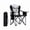 Black, variant on 500 lb Capacity Folding Camping Chair with Cup Holder and Carry Bag Red