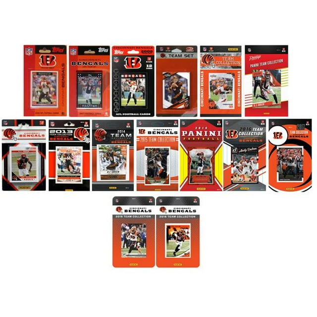 C&I Collectionables NFL Cincinnati Bengals 15 Différents Ensembles d'Équipes de Cartes à Collectionner sous Licence