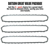 16 Inch Chainsaw Chain Replacement, Fits Echo 91PX57CQ, Worx, Craftsman, Remington, & more - 3/8'' LP, .05'' Gauge, 57 Drive Links, S57 (3 Chains)