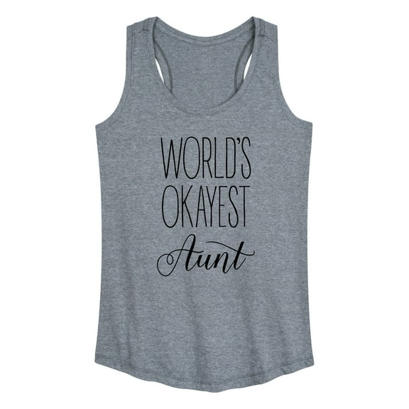 Instant Message - World's Okayest Aunt - Women's Racerback Tank Top