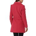 thumbnail image 3 of INSPIRE CHIC Trench-Coat Long à Col Châle Élégant pour Femmes avec Ceinture Rouge m, 3 of 5