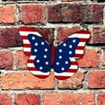 thumbnail image 1 of Rustic Metal Americana Butterfly Patriotic Wall Decor American Flag Hanging Ornaments 4th July Garden Yard Signs&nbsp;, 1 of 7