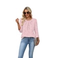 thumbnail image 3 of WIHOLL Women's 3/4 Sleeve Tops Dressy Casual Pleated Business Work Blouses Office Shirts, 3 of 10