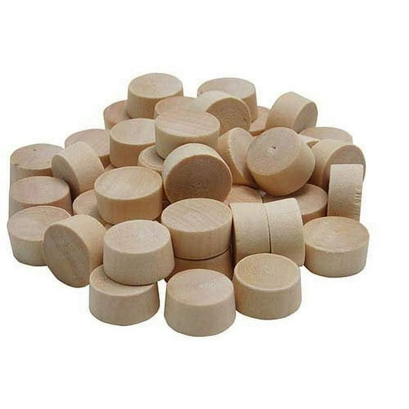 General Tools 315012 1/2" Flat Head Plugs, Hardwood, Pack of 40