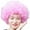 Pink, variant on Afro Wig Carnival Party Dress Funny Wacky Clown Wig Color Fans for Themed Parties and Colorful Red