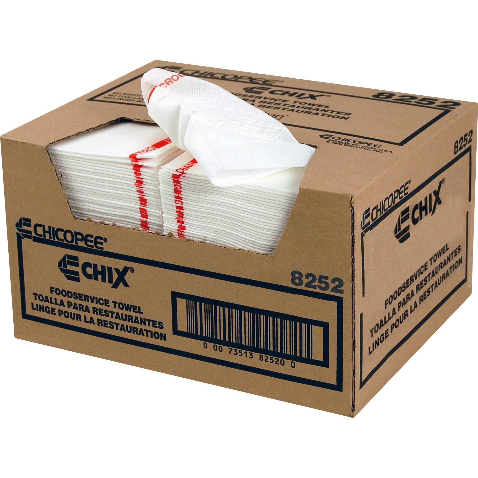 Chix Towels with Microban, White, 150 / Carton (Quantity)