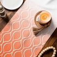 thumbnail image 4 of Table Runners 72 Inches Long, Orange Morocco Cotton Linen Kitchen Dining Coffee Table Runner for Party Home Decor, Geometric Ombre Plaid Abstract Tabletop Dresser Scarves Runner Decor 16x72 Inch, 4 of 9