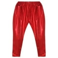 thumbnail image 4 of YONGHS Kids Girls Shiny Metallic Hip Hop Street Dance Harem Pants Trouser Red 11-12, 4 of 6