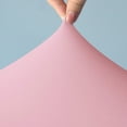 thumbnail image 4 of Gowinex Pink 6 ft. 72 inch Round Spandex Tablecloth Fitted Table Cover, 4 of 7