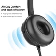 thumbnail image 4 of 3PCS OY131 Single Ear Headset USB Headphones Head-mounted Computer Headphone for Right/Left Ear Call Center Headsets with in-Cord Volume Control, 4 of 5