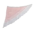 thumbnail image 4 of Unique Bargains 1 Pc French Lace Triangle Bandana Solid Color Turban Crochet Hair Scarf for Women Pink, 4 of 5