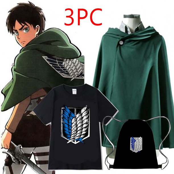 Attack on Titan Cloak Anime Cosplay Costume Cape Green