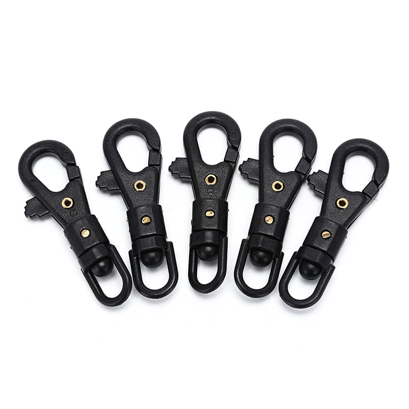 5Pcs Carabiner Rotatable Buckle Clip Quickdraw Key Chain Paracord Backpack OE 