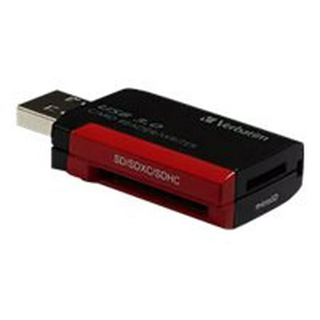 Verbatim Pocket Card Reader - Card reader (SD  miniSD  microSD  SDHC  miniSDHC  microSDHC  SDXC  microSDXC) - USB 3.0 Verbatim Pocket Card Reader - card reader - USB 3.0