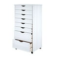 thumbnail image 3 of Jela Solid Wood 6+2 Drawer Wide Roll Cart in White, 3 of 9
