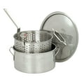 thumbnail image 1 of Open Box Bayou Classic Durable 10 Quart Stainless Fry Pot & Perforated Basket, 1 of 8