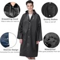thumbnail image 2 of Rain Ponchos for Adults Reusable, 2 Pcs Raincoats Emergency for Women Men with Hood and Drawstring, 2 of 7