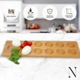 Namre' Wooden Deviled Egg Tray 12 Holes, 17 x 4in Reversible Deviled