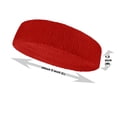 thumbnail image 3 of Couver Baby Infant Terry Solid Color Headband/Terry Cloth Head Band - 4pieces, Red, 3 of 8