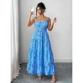 thumbnail image 5 of Plus Size Casual Vacation Sweet Plaid Cherry Pattern Camisole Dress, 5 of 8