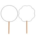 thumbnail image 1 of 6pcs Chinese Hand Fan Frames: Iron Structure DIY Hoops Creative Design Silk Fan Frames for Wedding Stage Performance Hanfu, 1 of 4