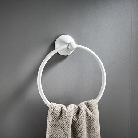 WHAMVOX Antique Brushed Old Towel Round White Bathroom Accessories