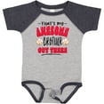 thumbnail image 3 of Inktastic That's My Awesome Brother out There with Baseballs Boys or Girls Baby Bodysuit, 3 of 5