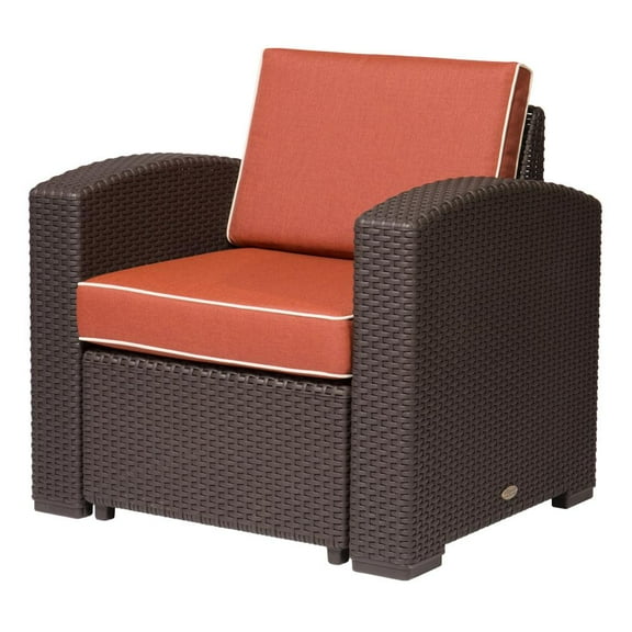 Lagoon Magnolia Rattan Club Chair with Cushion