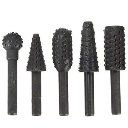 

Fule 5Pcs Premium Tungsten Steel Carbide Rotary Burr Set 1/4 Shank Double Cut Carbide Burr Set 8MM Head Die Grinder Bits for Die Grinder Drill DIY Wood-Working Carving Metal Polishing Engraving