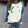 thumbnail image 2 of QIPOPIQ T-Shirts à Manches Longues pour Femmes Col Rond T-Shirts de la Saint-Patrick T-Shirts Amples Imprimés Trèfle T-Shirt Chanceux Vert T-Shirt Col Rond T-Shirt de la Saint-Patrick Offres de Vacances, 2 of 4