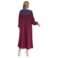 thumbnail image 4 of TSSOE Unisex Women Men Clergy Robe V-neck Color Block Split Zipper Front Choir Robe Pulpit Gown For Church Burgundy L, 4 of 7