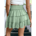 thumbnail image 5 of Womens Summer Flowy High Waist Ruffle Casual Cute Boho Beach Short Skirts Built-in Shorts Light Green XL, 5 of 7