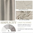 thumbnail image 5 of The Art Box Linen Striped Curtains 108 inches Striped Black Bedroom Living Room Window Curtain Set Panel Drapes Rod Pocket, 2 Panels Set, 5 of 6