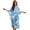 Daisy Floral Blue Tie-dye, variant on Xixirimido Cowboy Cactus Print Women Kaftan Dresses Plus Size Swimsuit Coverup Batwing Sleeve Summer Bathing Suit Caftan Loungewear Beach Cover Up