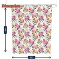 thumbnail image 4 of SASTYBALE Shower Curtain, Spring Floral Shower Curtains 72 x 84 Inch with 12 Hooks, Weighted Hem Bath Curtains, Waterproof Shower Curtain Liner for Bathroom Bathtub Decor, Rose, 4 of 7