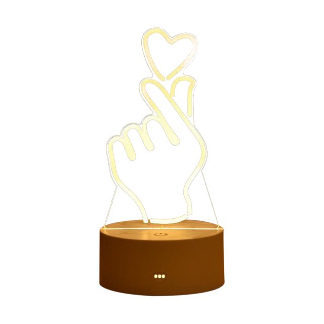 Agiferg Valentines Day Gift 3D Creative Light Led Usb Display Light Lamp Acrylic Night Light LED Lamp