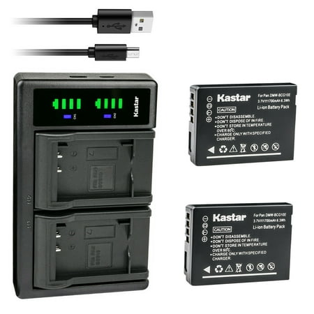 Kastar 2-Pack Battery + LTD2 USB Charger Replacement for Panasonic DMW-BCG10 DMW-BCG10E DMW-BCG10GK DMW-BCG10PP Battery DE-A65 DE-A66 Charger Panasonic Lumix DMC-ZS19 Lumix DMC-ZS20 Lumix DMC-ZS25