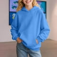 thumbnail image 3 of Admvng Cute Hoodies for Teen Girls Shirt Long Sleeved Pattern T-shirt Solid Round Neck Solid Top Sweatshirt(2-15years), 3 of 7