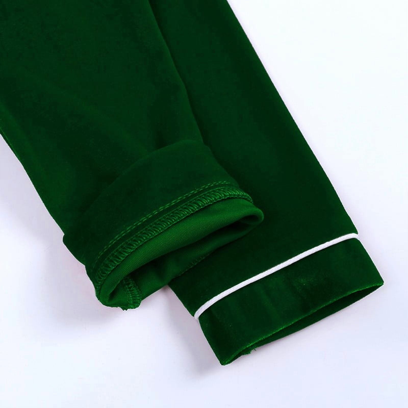 Ruyang Boys Girls Christmas Velvet Clothing Set Baby Cute Thermal 2 Piece Outfits Button Down Long Sleeve Shirts Pants Set